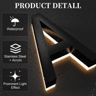 Foto 6 | Foto 6 | Números De Casa Midit Acero Inoxidable Led Retroiluminados 8 Pulgadas