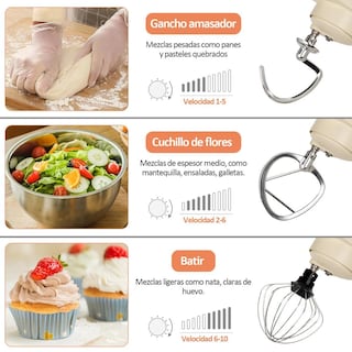 Foto 8 | Foto 8 | Batidora De Pedestal Jzzb Negro 10 Velocidades Para Repostería Y Panadería En El Hogar