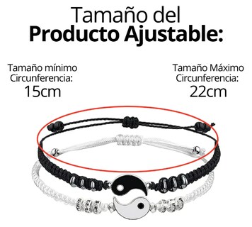 Foto 2 | Foto 2 | Pulseras De Pareja Xtellar Yin Yang Ajustable Unisex De Cuerda Trenzada Multicolor