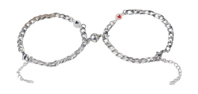 Foto 1 | Foto 1 | Pulseras Luminosas Magnéticas Xtellar Corazón Ajustables Plateado