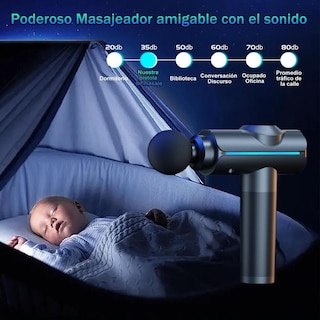 Foto 5 | Foto 5 | Pistola De Masaje Muscular Con Pantalla Lcd 11 Cabezales Y 20 Velocidades Ajustables