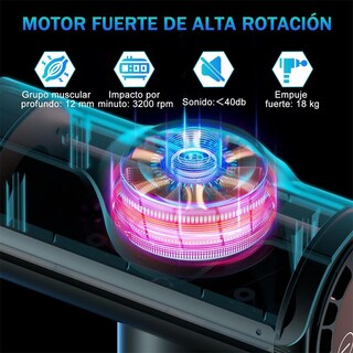 Foto 6 | Foto 6 | Pistola De Masaje Muscular Con Pantalla Lcd 11 Cabezales Y 20 Velocidades Ajustables