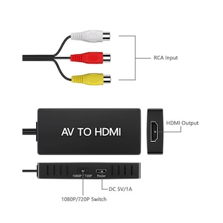 Foto 7 | Foto 7 | Rca A Hdmi Convertidor Av A Hdmi Convertidor 1080p Mini Compuesto A Hdmi Adaptador Soporte Pal/nts