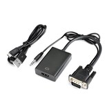 Apich Convertidor Vga A Hdmi Video + Audio Adaptador Vga A Hdmi Video + Audio 1080p