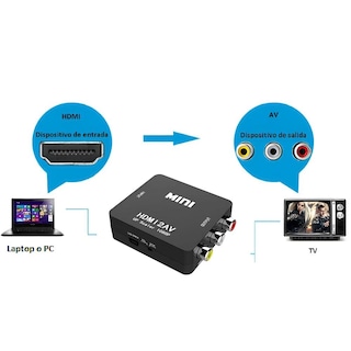 Foto 5 | Foto 5 | Apich Adaptador Hdmi A Rca Av Convertidor Hdmi A Rca Av (negro)