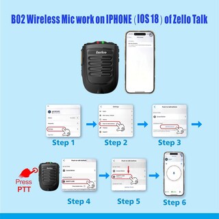 Foto 2 | Foto 2 | Micrófono Ptt Inalámbrico Anysecu Inrico Negro B01 Para Ios Y Android