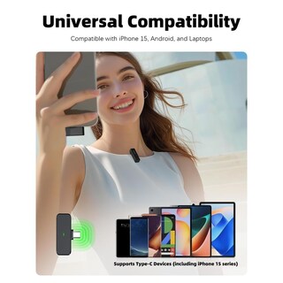 Foto 2 | Foto 2 | Micrófono Lavalier Inalámbrico Usb Tipo C Con Cancelación De Ruido Para Iphone Y Android 100 Pies 18