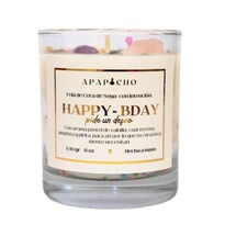 Velas Aromáticas Fuwu Pastel De Vainilla Con Cuarzos Naturales Para Cumpleaños