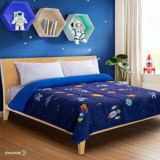 Foto 2 | Foto 2 | Edredón Infantil Dreamlab Azul Hipoalergénico Reversible Ajustable