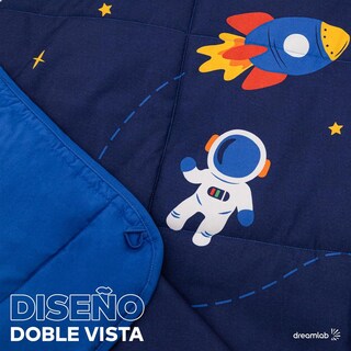 Foto 5 | Foto 5 | Edredón Infantil Dreamlab Azul Hipoalergénico Reversible Ajustable