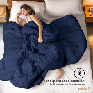 Foto 6 | Foto 6 | Edredón Dreamlab Azul Marino Acolchado Para Toda Estación Hipoalergénico Individual