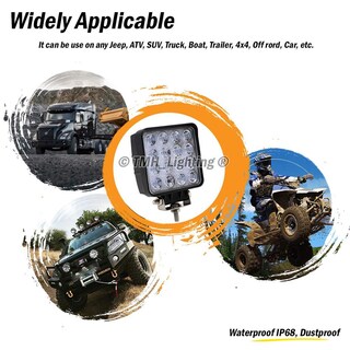 Foto 2 | Foto 2 | Reflector Cuadrado Led Tmh 48w Blanco De 60 Grados Para Jeep Y Vehículos Todo Terreno
