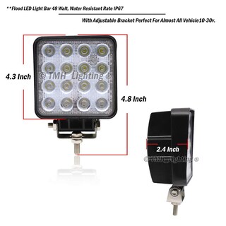 Foto 6 | Foto 6 | Reflector Cuadrado Led Tmh 48w Blanco De 60 Grados Para Jeep Y Vehículos Todo Terreno