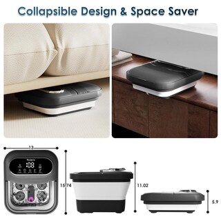 Foto 3 | Foto 3 | Baño De Pies Ranjova Eléctrico Con Masaje Giratorio Y Burbujas Plegable Con Calor Y 24 Bolas De Shi