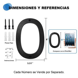 Foto 3 | Foto 3 | Números Para Casa Glintyu Negro Mate Engrosado De 8 3 Mm Para Exterior