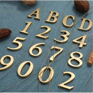 Foto 3 | Foto 3 | Pegatina De Latón Soild Letras Inglesas 2.6 Pulgadas Autoadhesivas Para Señalización De Casa