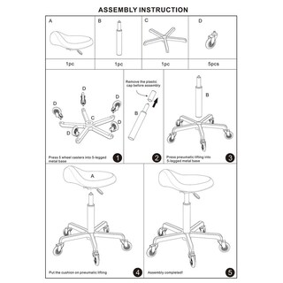 Foto 2 | Foto 2 | Taburete Profesional Frniamc Negro Ergonómico Giratorio De Altura Ajustable