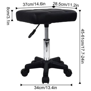 Foto 7 | Foto 7 | Taburete Giratorio Furwoo Negro Con Ruedas Y Altura Ajustable Para Spa Y Salón De Masaje