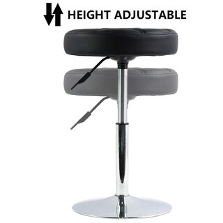 Foto 5 | Foto 5 | Taburete Redondo Furwoo Negro Acolchado Para Salón Y Spa