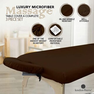 Foto 3 | Foto 3 | Sábanas De Microfibra London Linens Mocha Resistentes A Manchas Y Arrugas