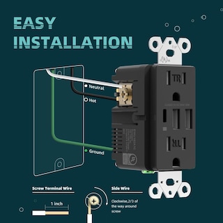 Foto 3 | Foto 3 | Topeler Toma De Corriente De Pared Usb C Negra 30w 6.0 Amperios Toma Eléctrica De Carga De Alta Vel