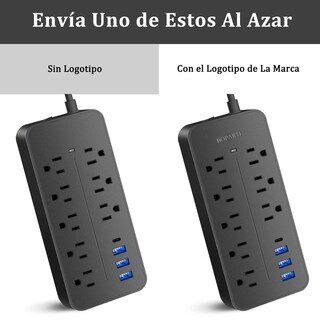 Foto 8 | Foto 8 | Boparte Usb Multicontacto Regleta De 1 2 M 8 Salidas 3 Puertos De Carga Usb (5 V / 2 A) 1 Puert