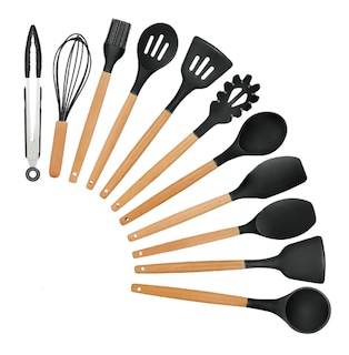 Foto 1 | Foto 1 | Set De Utensilios De Cocina Xtellar 12 Piezas De Silicona Grado Alimenticio Con Organizador Negro