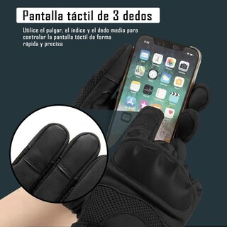 Foto 6 | Foto 6 | Guantes De Moto Ioagsvw Negro Pantalla Táctil Antideslizantes Para Hombre
