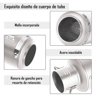 Foto 5 | Foto 5 | Escape De Moto Ioagsvw Acero Inoxidable 51mm Universal Para Motos Dirt Bikes Street Bikes Scooter