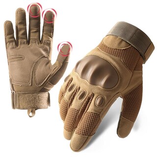 Foto 1 | Foto 1 | Guantes De Moto Ioagsvw Marrón Con Protección De Nudillos Y Dedos Táctiles Para Hombre