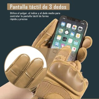 Foto 6 | Foto 6 | Guantes De Moto Ioagsvw Marrón Con Protección De Nudillos Y Dedos Táctiles Para Hombre