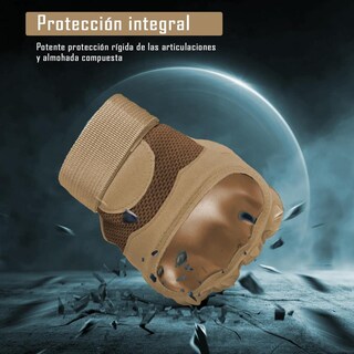 Foto 7 | Foto 7 | Guantes De Moto Ioagsvw Marrón Con Protección De Nudillos Y Dedos Táctiles Para Hombre