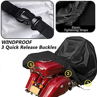 Foto 4 | Foto 4 | Cubierta Para Motocicletas Jiula Negra Impermeable 210d Xl A Prueba De Uv Lluvia Polvo Viento Ni