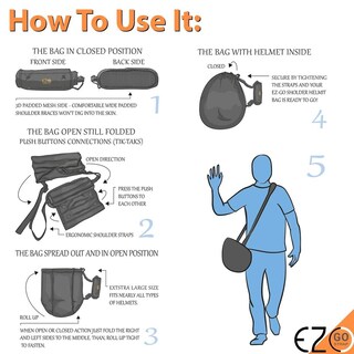 Foto 5 | Foto 5 | Bolsa De Transporte Plegable Negra Para Cascos De Motocicleta Con Protección Antirrobo Para Hombre