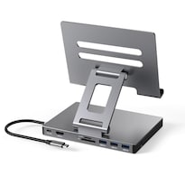 Base De Conexión Usb C Para Ipad Pro Y Air Plata Plegable Con Hdmi 4k 60hz Y Lector De Tarjetas Sd/t