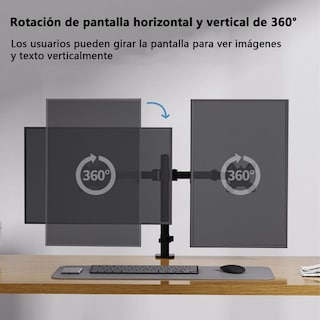 Foto 5 | Foto 5 | Soporte Doble Monitor Vddgrer Negro Ajustable Para Pantallas Hasta 27 Pulgadas 10kg