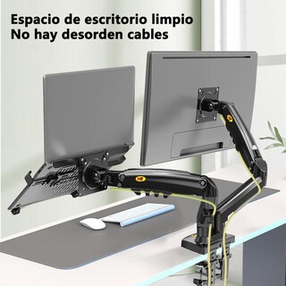 Foto 7 | Foto 7 | Soporte Para Monitor Y Laptop Mornwell Negro Con Brazos Hidráulicos Para Pantallas De 17 A 27 Pulgad
