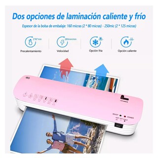 Foto 3 | Foto 3 | Laminadora Enmicadora A4 Con 300 Hojas De Micas Eo Safe Imports Esi-23701 Rosa