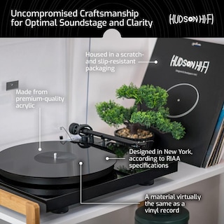 Foto 6 | Foto 6 | Estera Giratoria Hudson Hi-fi Negro Mate De Acrílico Para Tornamesas Y Tocadiscos De Vinilo