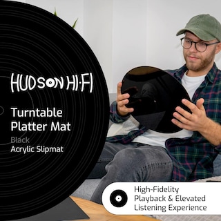 Foto 8 | Foto 8 | Estera Giratoria Hudson Hi-fi Negro Mate De Acrílico Para Tornamesas Y Tocadiscos De Vinilo