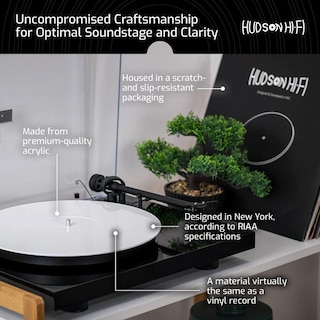 Foto 6 | Foto 6 | Estera Giratoria De Acrílico Hudson Hi-fi Blanco Para Tornamesas Y Tocadiscos De Vinilo