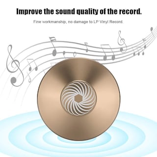 Foto 6 | Foto 6 | Estabilizador De Discos De Aluminio Para Lp Vinilo Metálico Rojo Negro Dorado Oro