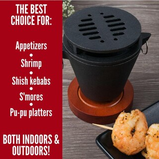 Foto 8 | Foto 8 | Parrilla Hibachi De Hierro Fundido Mini Chef-master Negro