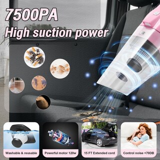 Foto 6 | Foto 6 | Kit De Limpieza De Coche Vioview Rosa 4 En 1 Con Aspirador De 8000 Pa Y Cepillo Para Detallar Para L