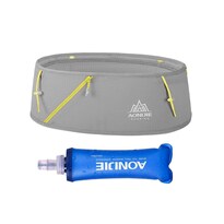 Riñonera Running Amarillo Botella Agua Suave 250 Ml Sin Rebote Para Mujer