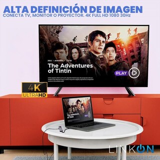 Foto 2 | Foto 2 | Hub Usb C Linkon Negro 4k Hdmi Ethernet 1000 Mbps Y Carga Rápida 87w 5 En 1