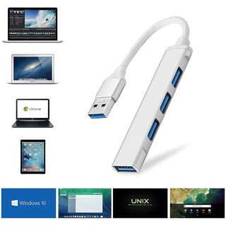 Foto 5 | Foto 5 | Hub Usb Mornwell Negro Ultradelgado Convertidor 4 En 1 Para Pc Y Laptop