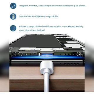 Foto 5 | Foto 5 | Cable Usb C A Usb A Mornwell 3p 120w Hypercharge Negro 1m Para Carga Rápida Y Transmisión De Datos