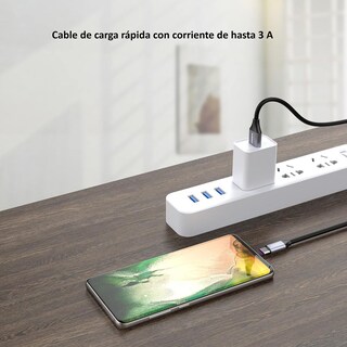 Foto 3 | Foto 3 | Cable Usb C Andapa Negro Carga Rápida Compatible Con Galaxy Xiaomi Gopro Oneplus Huawei Y Lg