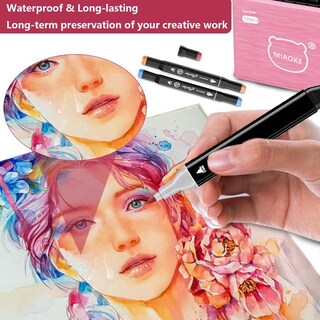 Foto 6 | Foto 6 | Plumones Doble Punta Miaoke Rosa 120 Colores Acuarelables Para Caligrafía Y Diseño De Letras